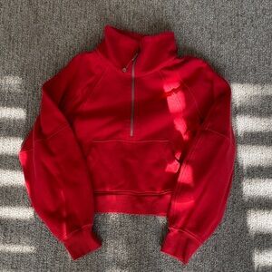 Red Women's Half-Zip Pullover